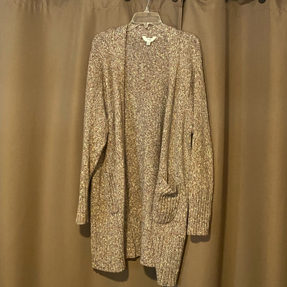 Terra & Sky Women's Tan Knit Cardigan